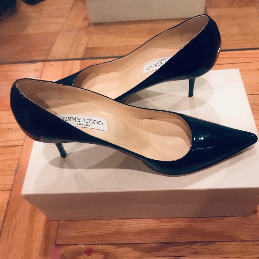Jimmy choo navy patent aurora pumps - Picture 5 of 8